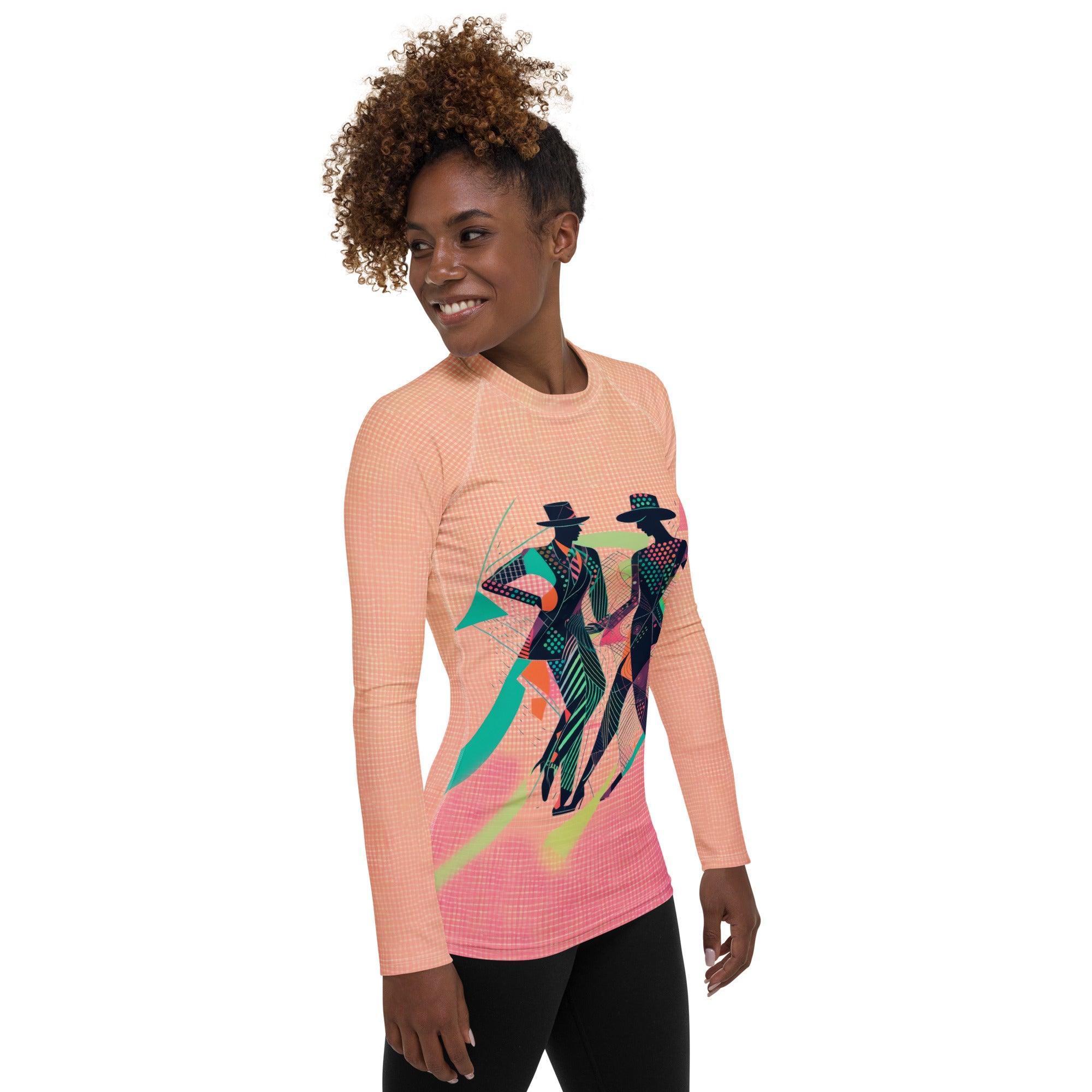 Balletic Flourishes Attire Women's Rash Guard - Beyond T-shirts