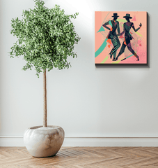 Balletic Flourishes Attire Canvas Art