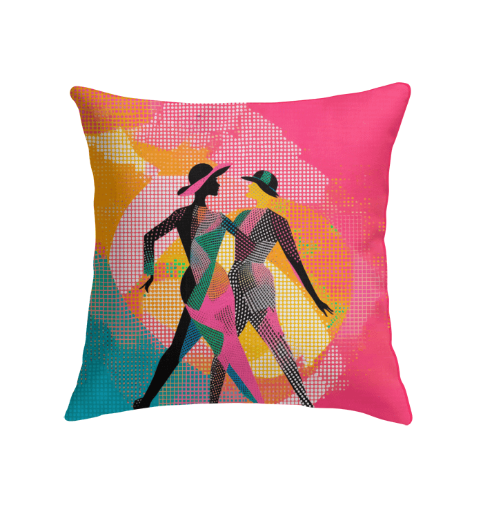 Fashion-forward Balletic Fusion pillow enhancing modern home interior.