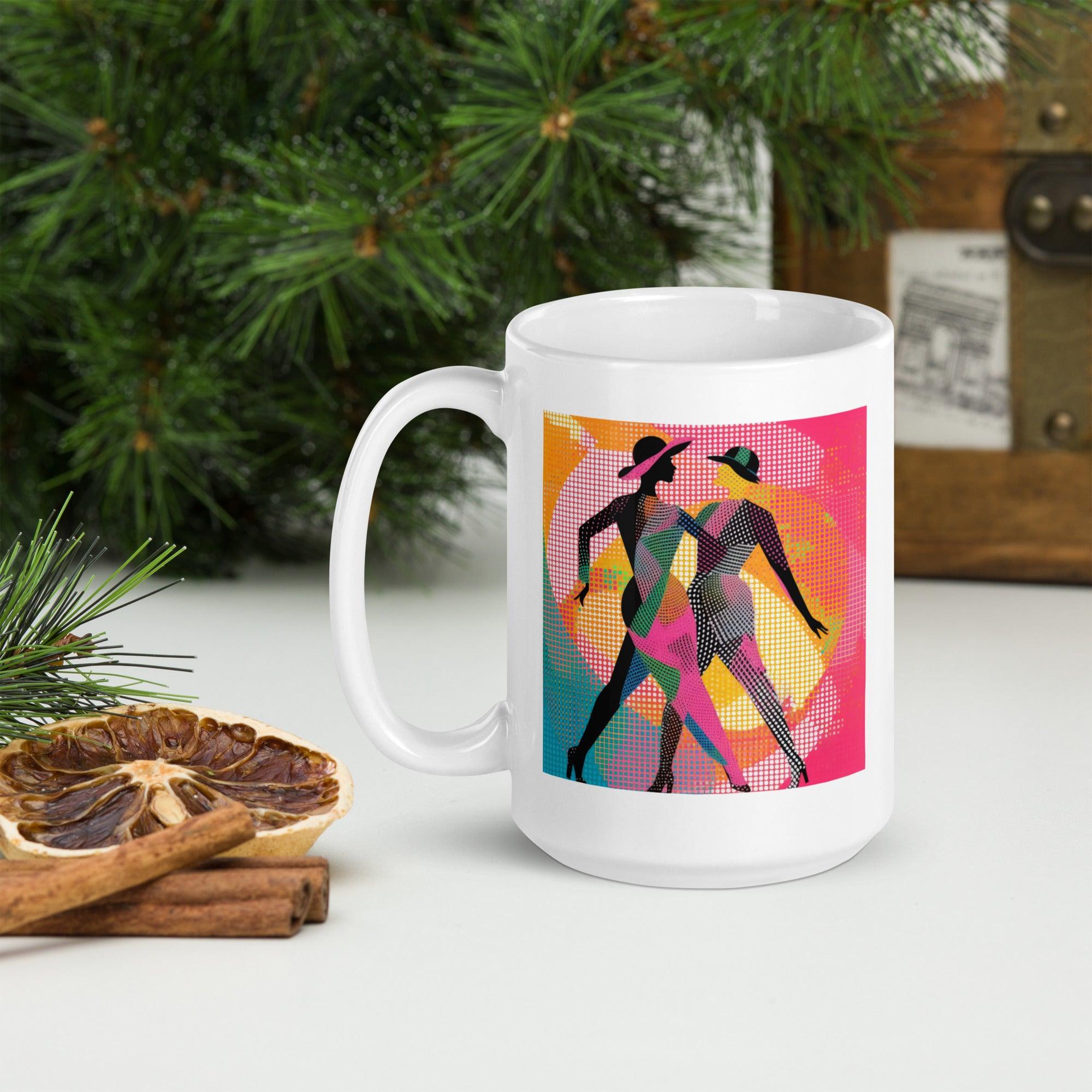 Balletic Fusion white glossy mug perfect for home or office