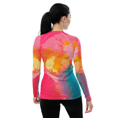 Protective and stylish women's rash guard by Balletic Fusion side view