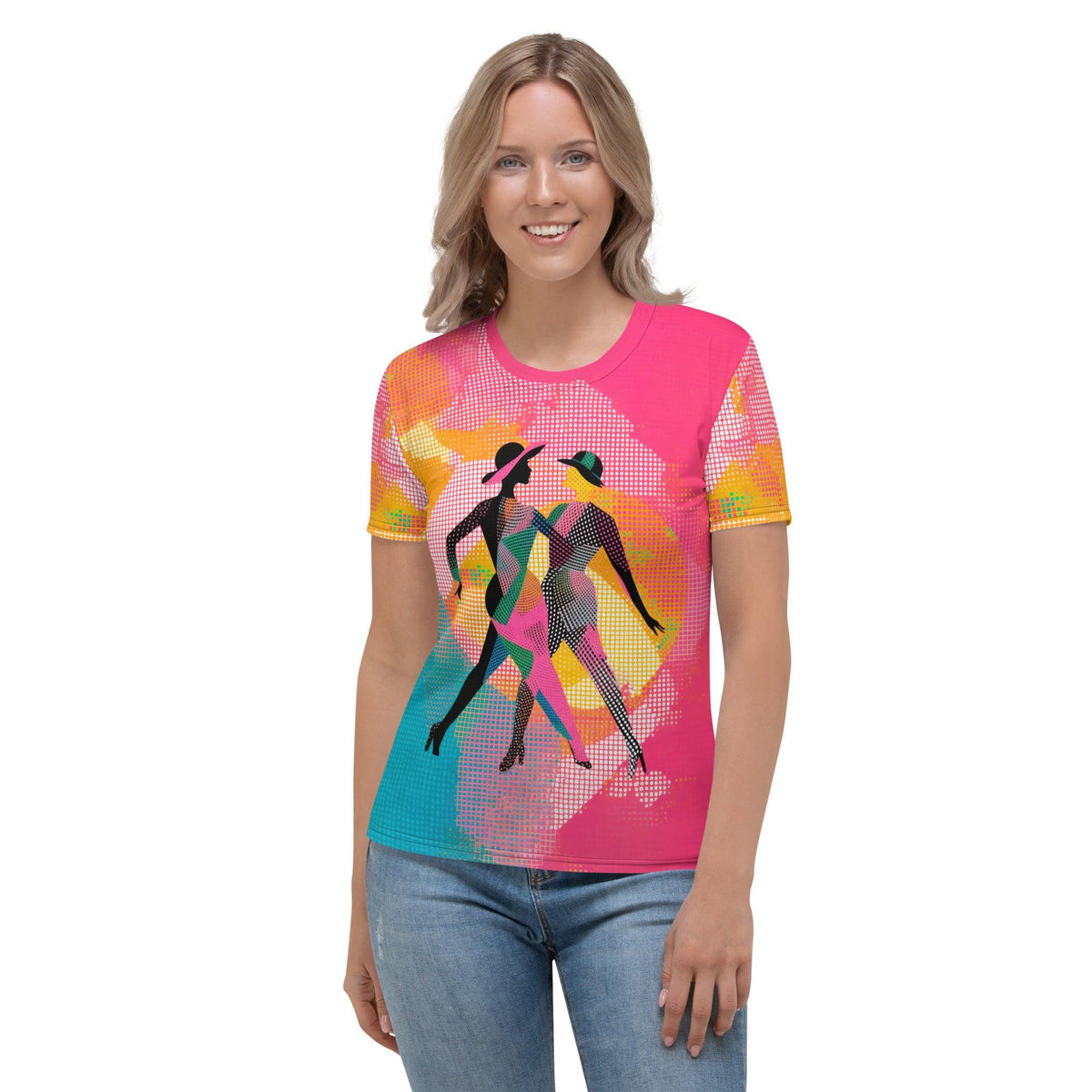 Woman wearing Balletic Fusion Fashion T-shirt in a casual style