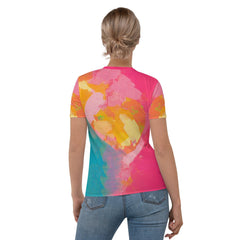 Close-up of Balletic Fusion Fashion Women's T-shirt fabric and design