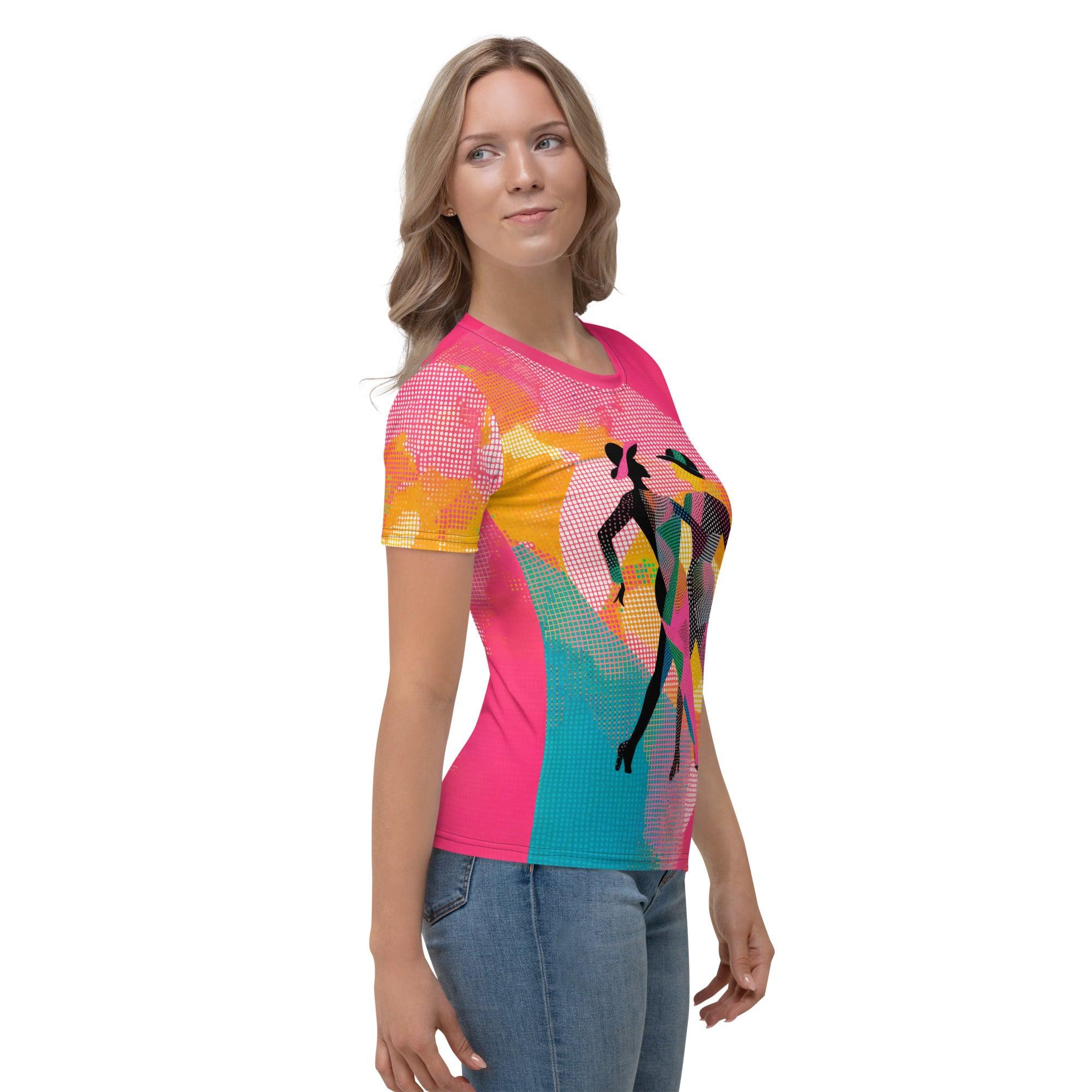 Front view of Balletic Fusion Fashion Women's T-shirt on model