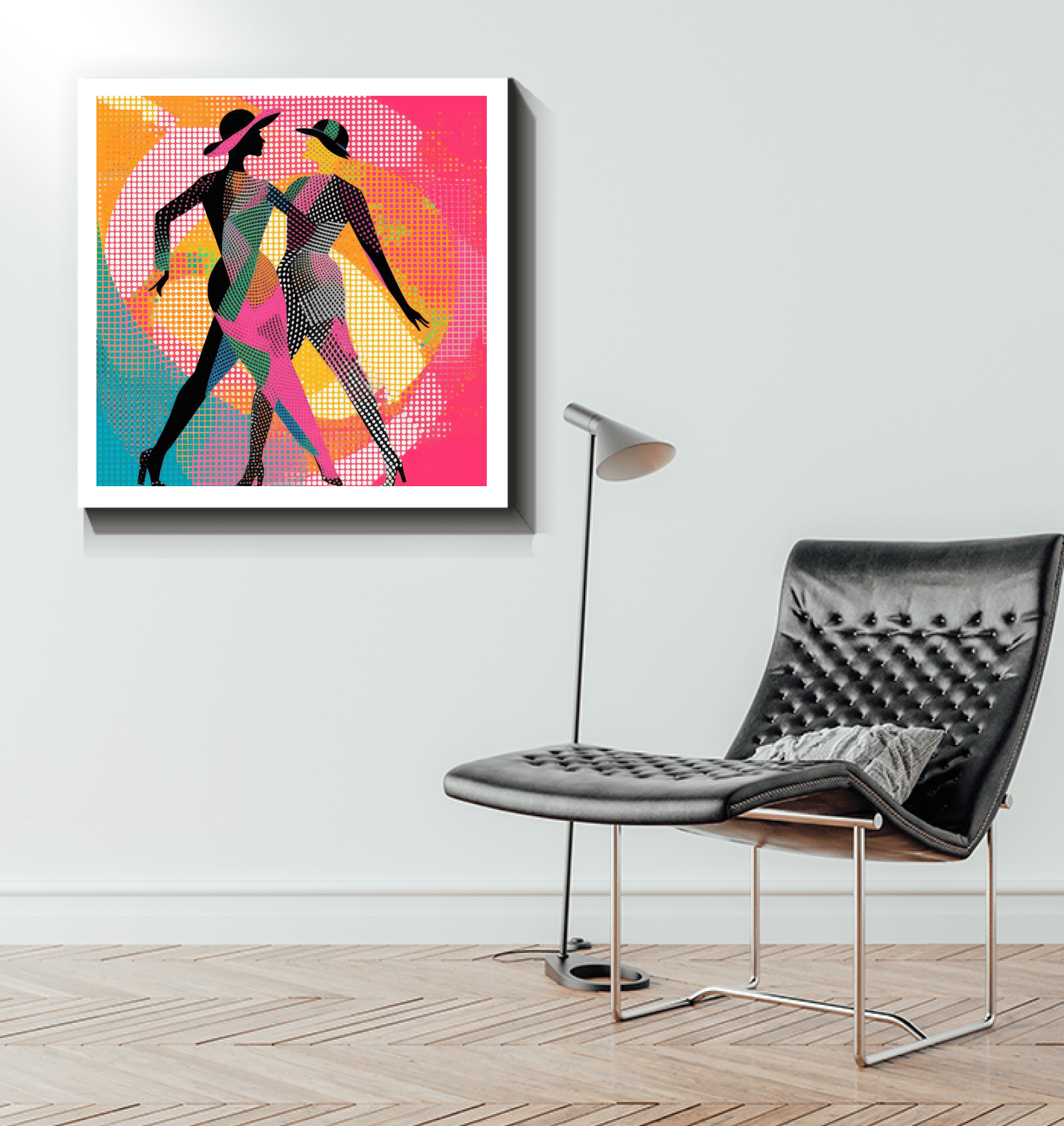 Balletic Fusion Fashion canvas art for elegant interiors.