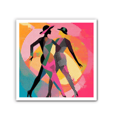 Elegant Balletic Fusion wrapped canvas for modern home decor.