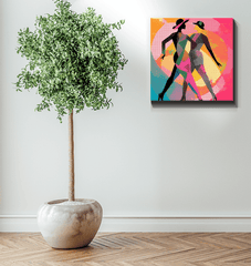 Chic Balletic Fusion Fashion Wrapped Canvas for bedroom walls.