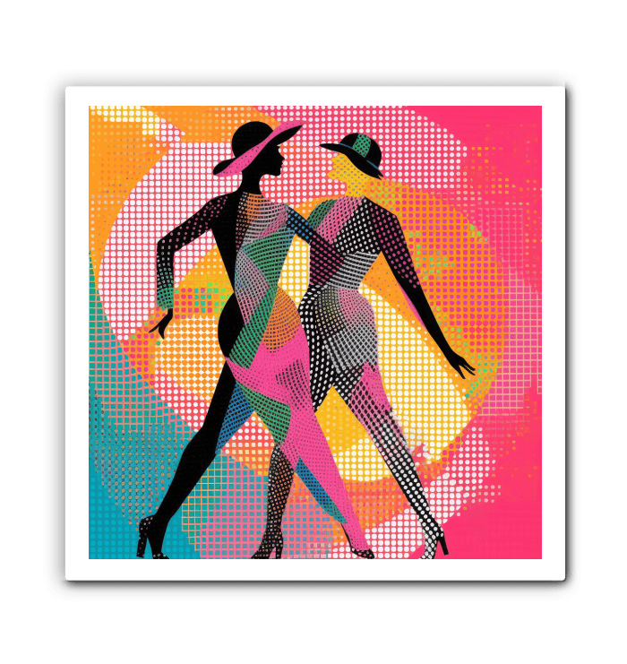 Balletic Fusion Fashion design on durable wrapped canvas.