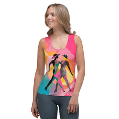 Balletic Fusion Sublimation Tank Top on model