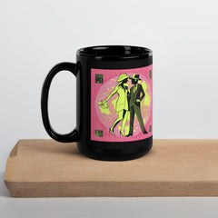 Person holding Balletic Intensity black glossy mug filled with coffee