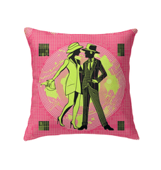 Ballet-themed elegant indoor pillow featuring Balletic Intensity Attire design