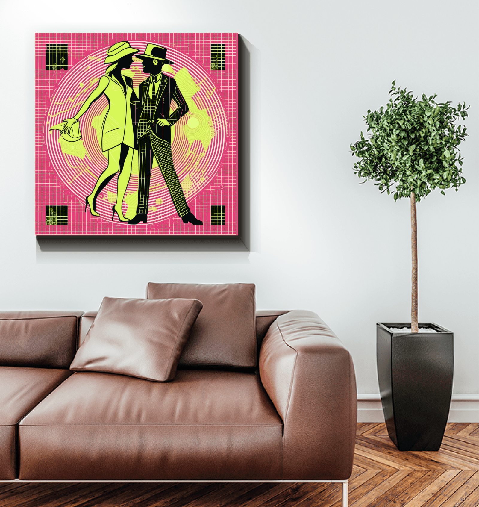 Balletic elegance captured in Intensity Attire wrapped canvas.