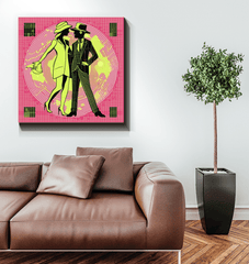 Balletic elegance captured in Intensity Attire wrapped canvas.