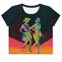 Balletic Intimacy printed crop tee with elegant design.