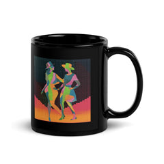 Elegant black glossy mug for Balletic Intimacy Attire collection.
