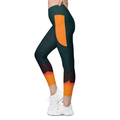 Model wearing Balletic Intimacy crossover leggings front view.