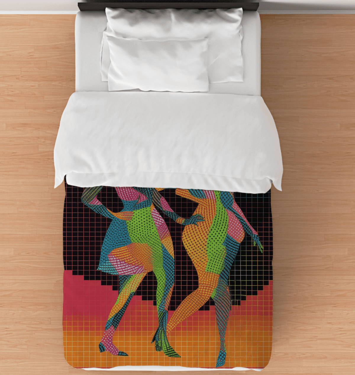 Elegant Balletic Intimacy Attire Duvet Cover on a luxurious bedroom setup.