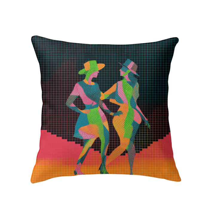 Elegant Balletic Intimacy Indoor Pillow on a chic sofa, enhancing home decor.