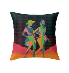 Elegant Balletic Intimacy Indoor Pillow on a chic sofa, enhancing home decor.