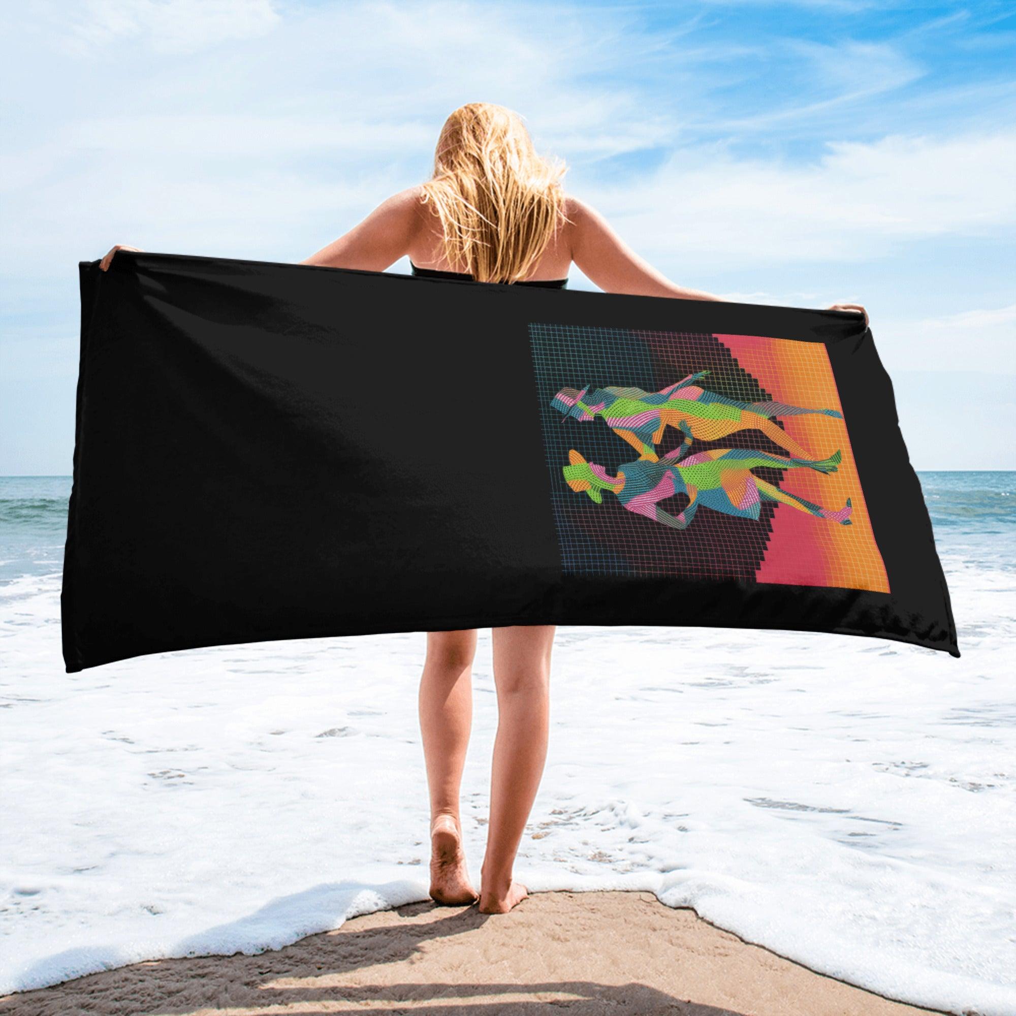Close-up of the plush, elegant fabric of the Balletic Intimacy Attire Towel.