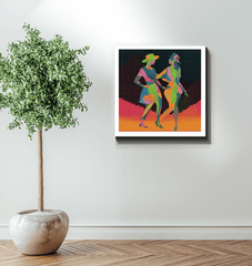 Graceful ballet-themed wrapped canvas artwork.