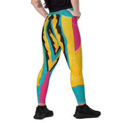 Rear view of Balletic Magic fashion leggings.