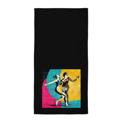 Close-up of the Balletic Magic Fashion Towel Twin fabric highlighting its soft and absorbent texture.