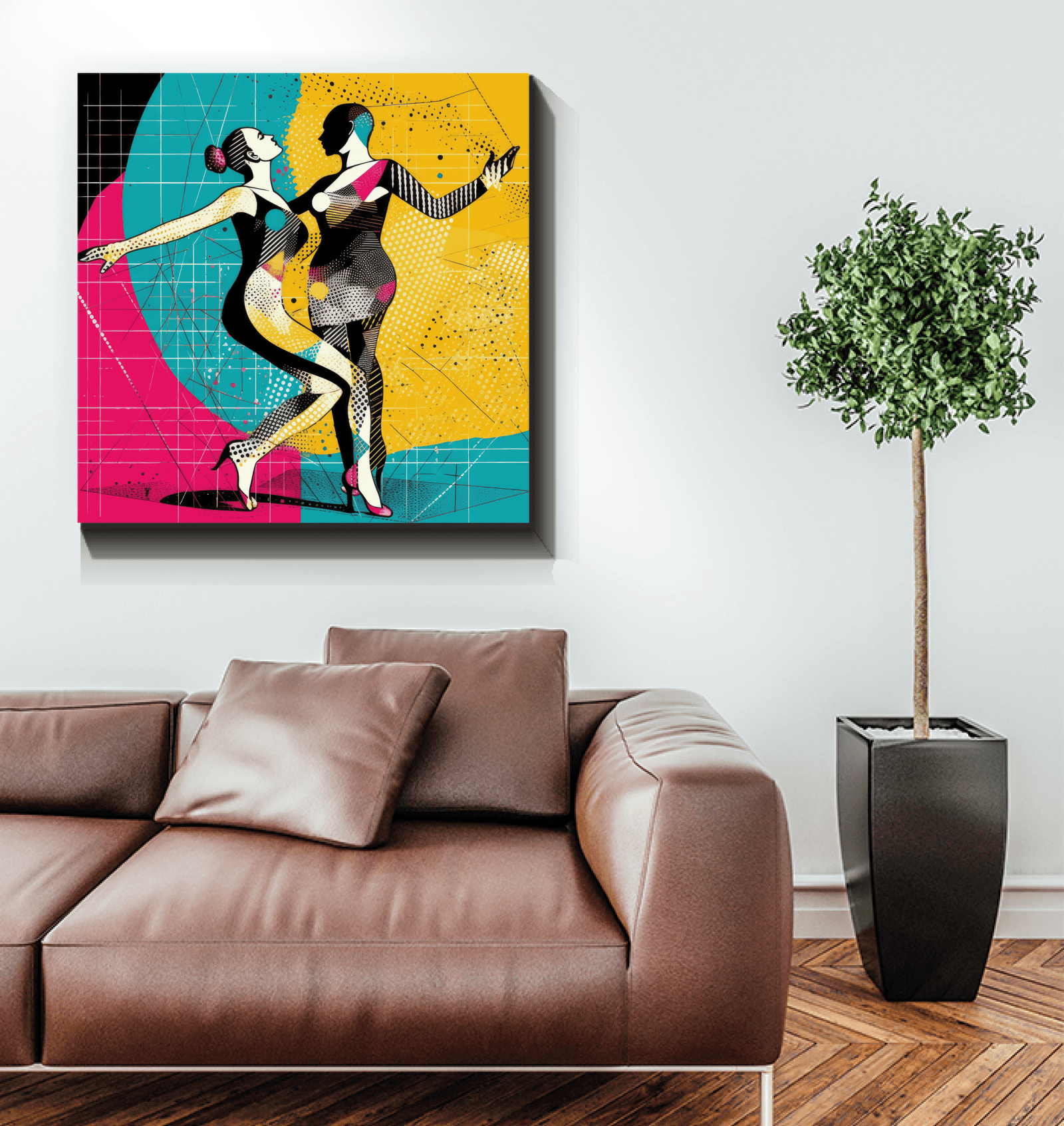 Artistic Balletic Magic Fashion Canvas in gallery setting