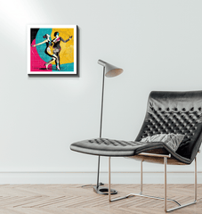 Balletic Magic Fashion Wrapped Canvas displayed in living room