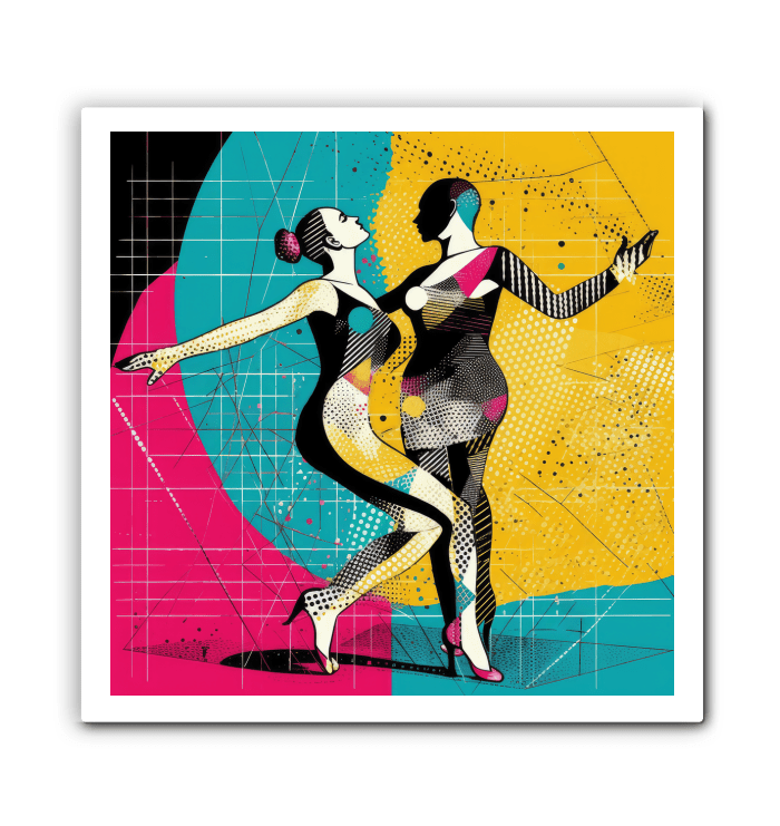 Vibrant colors of Balletic Magic Fashion Canvas art