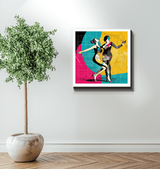 Abstract Balletic Magic Fashion Wrapped Canvas design