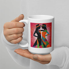 Close-up of Balletic Movement Fashion Glossy Mug.