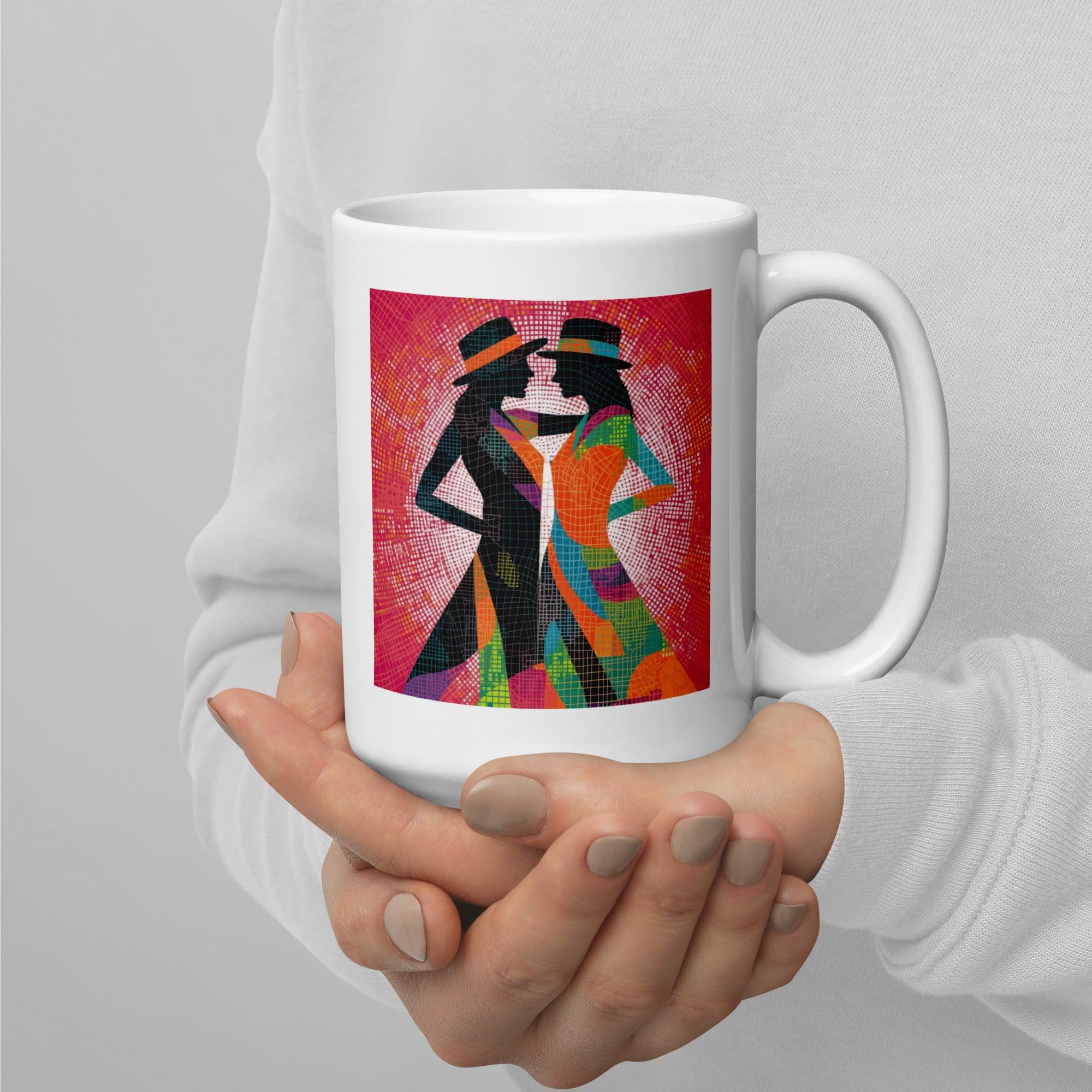 Stylish White Mug inspired by Balletic Movements.