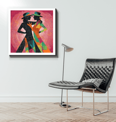 Contemporary Balletic Movement Canvas in Fashionable Style