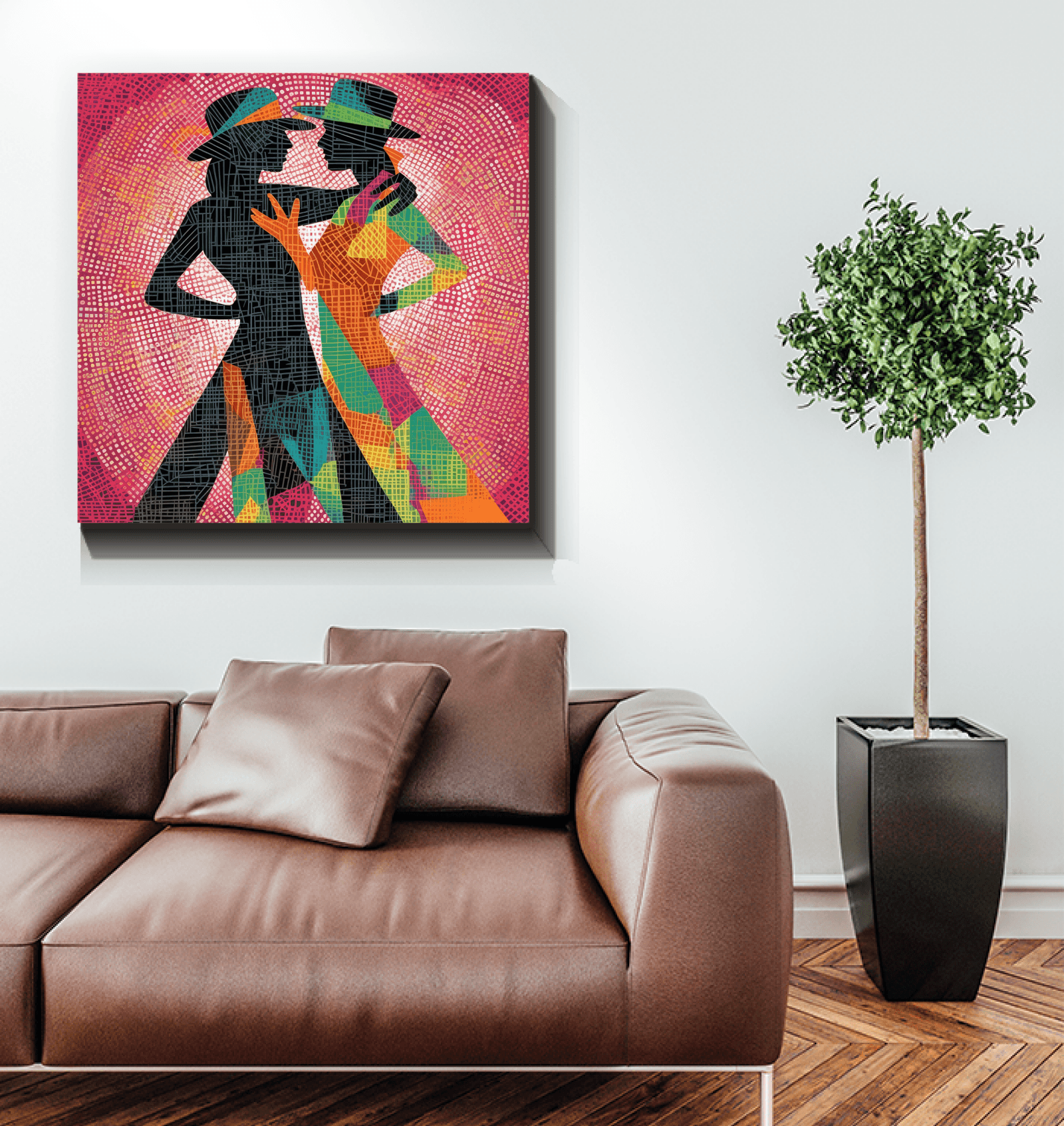 Chic Wrapped Canvas Showcasing Balletic Movement and Fashion