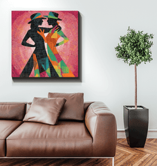 Chic Wrapped Canvas Showcasing Balletic Movement and Fashion