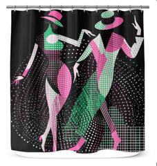 Stylish bathroom decor with Balletic Perfection Fashion Shower Curtain.