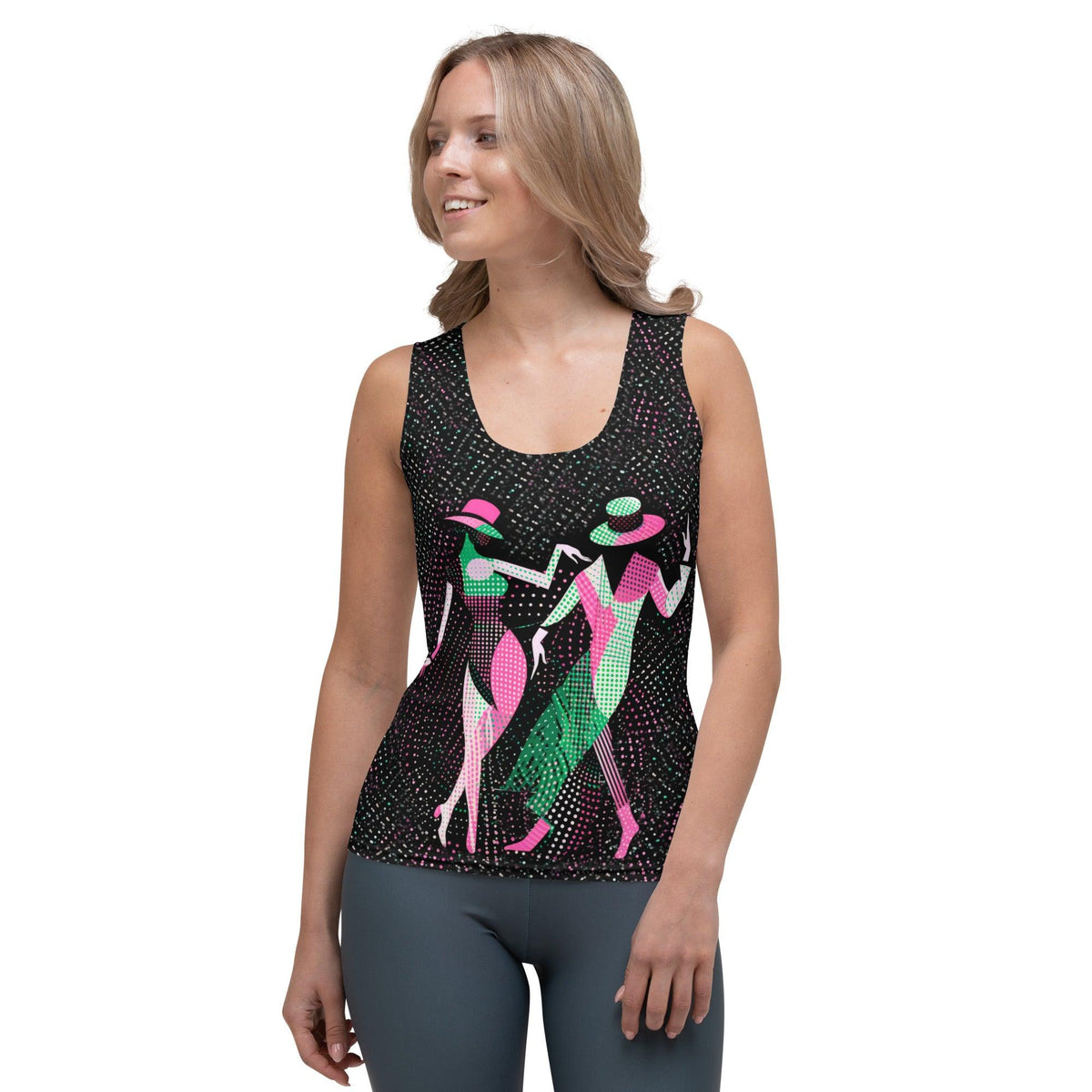 Elegant Balletic Perfection Fashion Tank Top in Sublimation Print