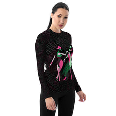 Elegant and Resilient Women's Rash Guard - Balletic Perfection Fashion