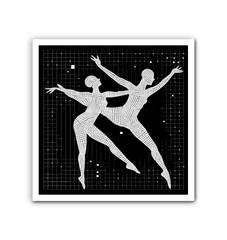 Elegant Balletic Poise wrapped canvas for home decor