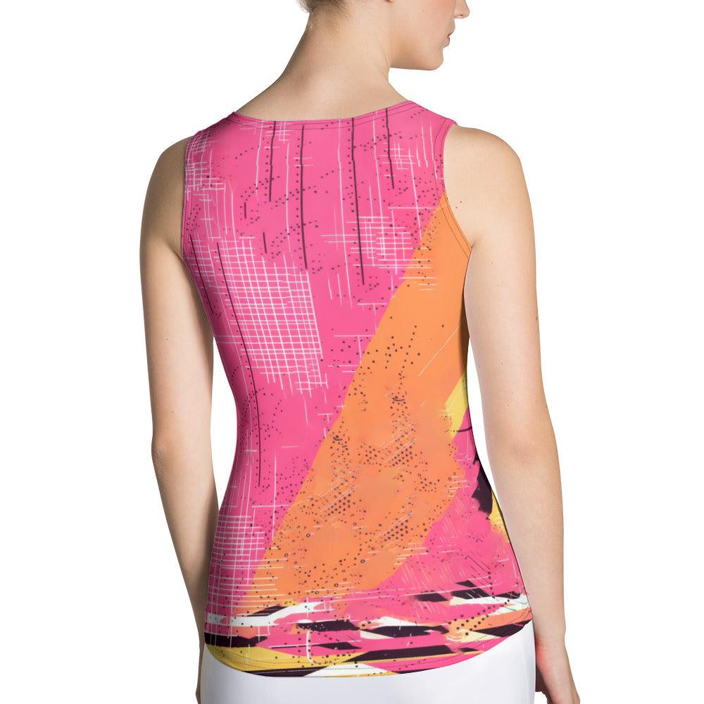 Fashion-forward cut and sew tank top from the Balletic Reflections collection.