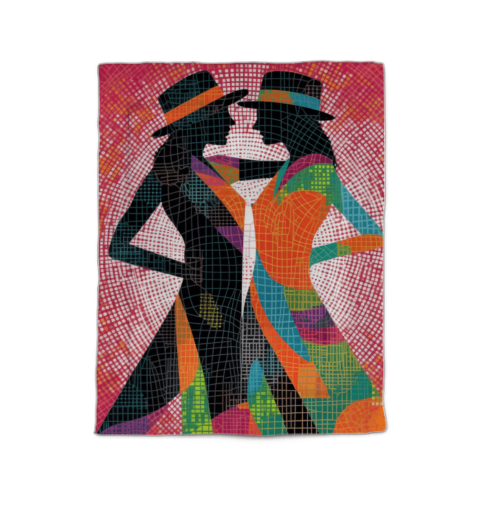 Close-up view of the Balletic Reflections Comforter Twin Size, showcasing the comfort and quality of the fabric.