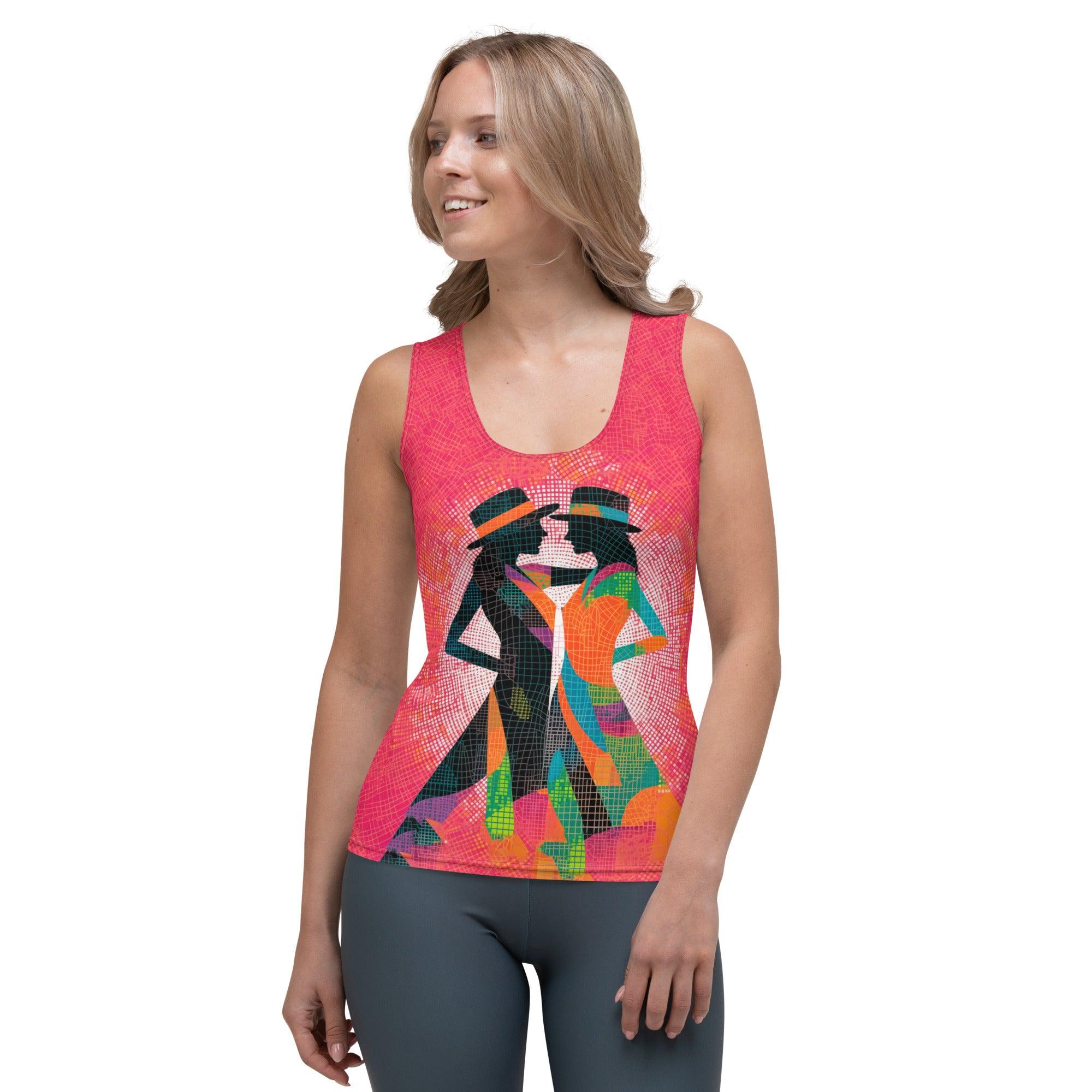 Elegant Balletic Reflections Style Tank Top in Action