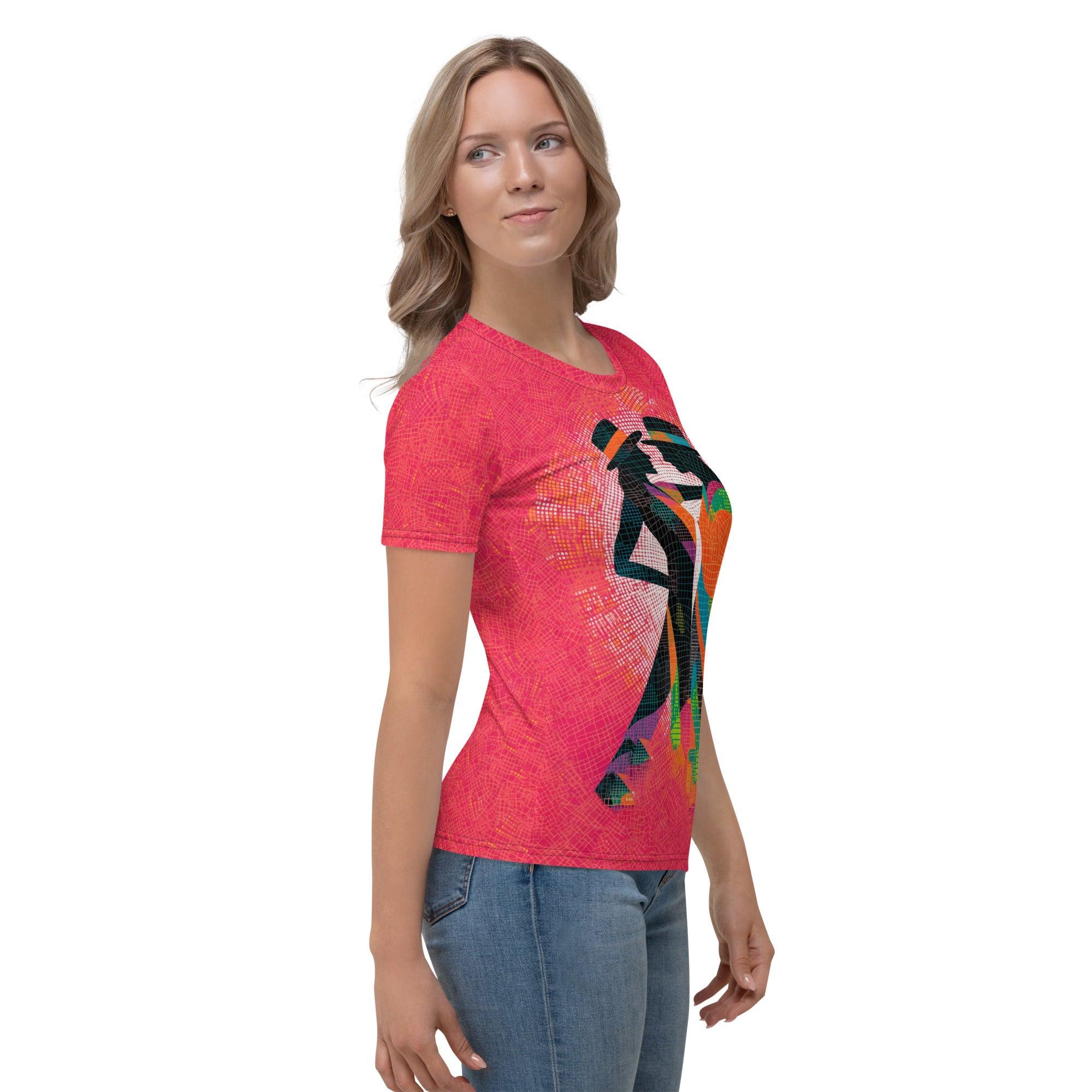 Balletic Reflections Of Style Women's T-shirt worn in a casual setting.