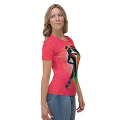 Balletic Reflections Of Style Women's T-shirt worn in a casual setting.