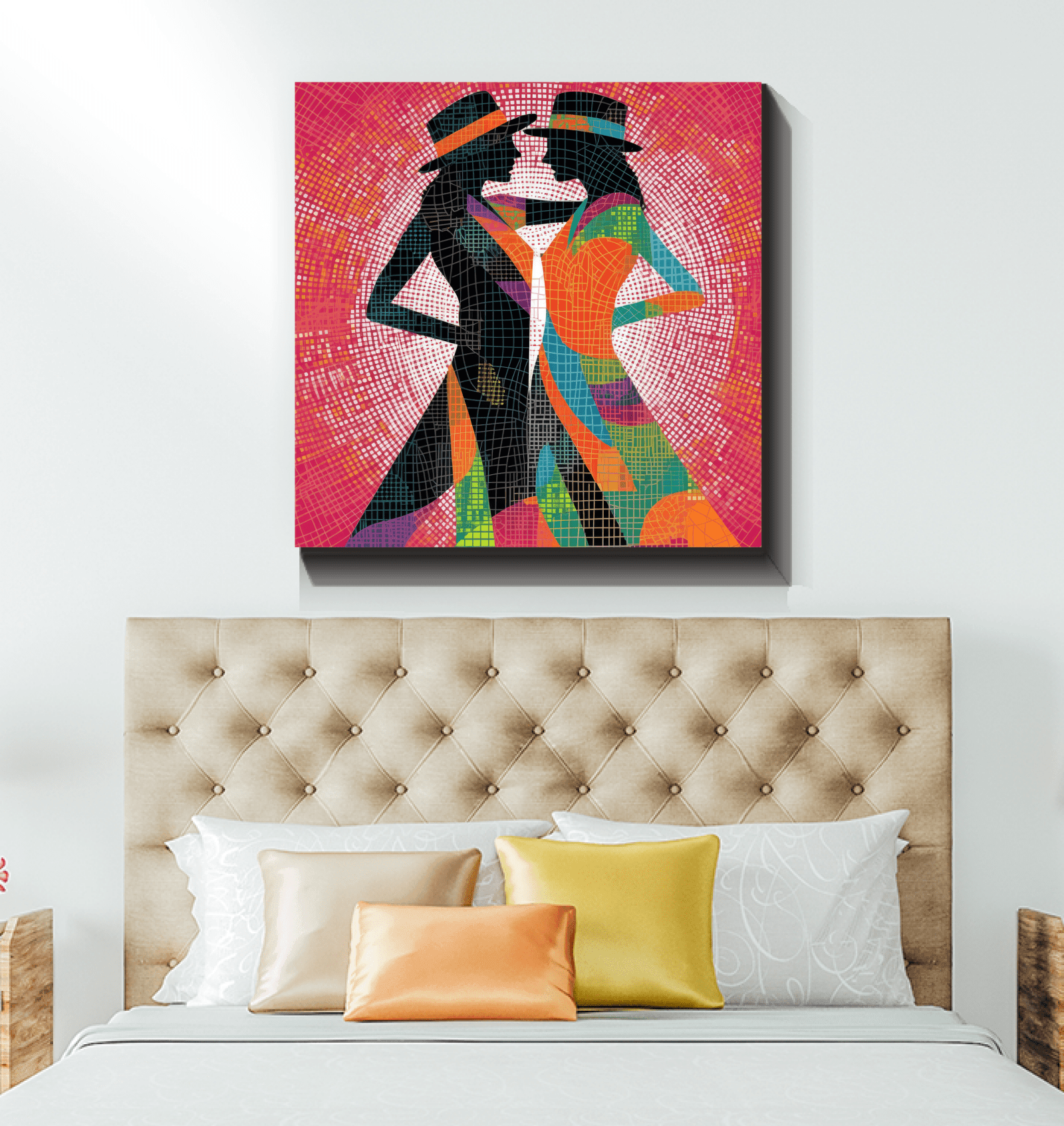 Wrapped canvas showcasing balletic art reflections