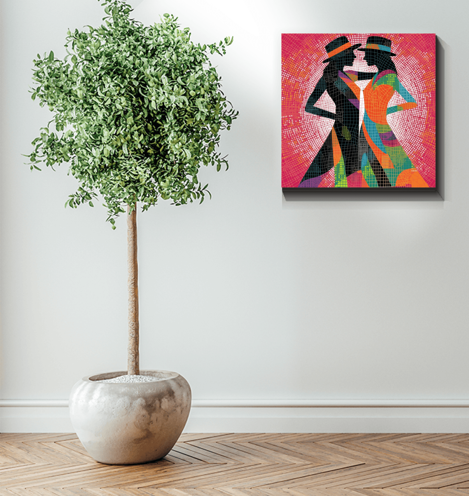 Sophisticated ballet themed wrapped canvas artwork