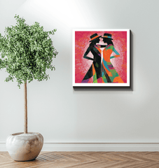 Wall art featuring balletic reflections of style