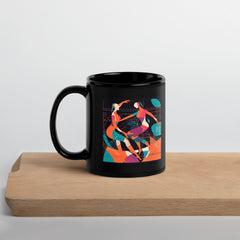 Elegant black glossy mug for fashion-forward individuals.