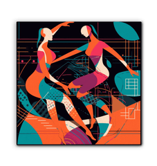 Elegant wall art piece - Balletic Reverie Fashion Wrapped Canvas.